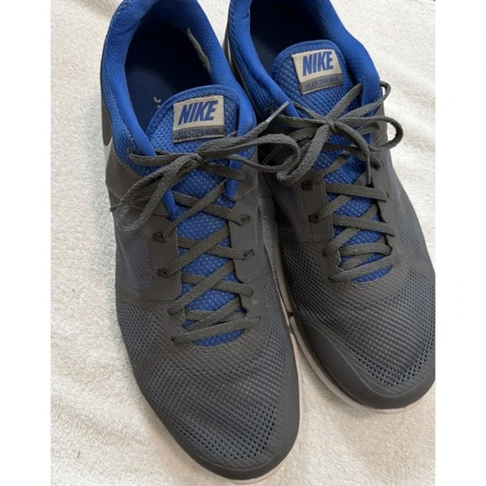 Size 15 - Nike Flex 2014 Run Mens Midnight Navy Silver‎          1733